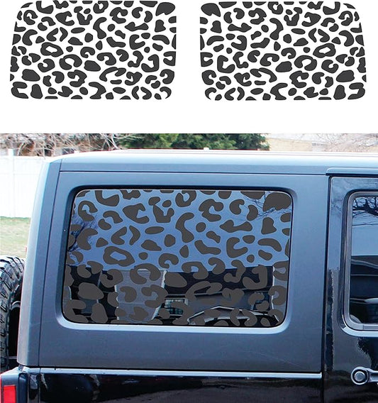 Jeep Wrangler Precut Leopard Cheetah Print Window Decals