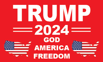 5" inch God America Freedom Trump 2024