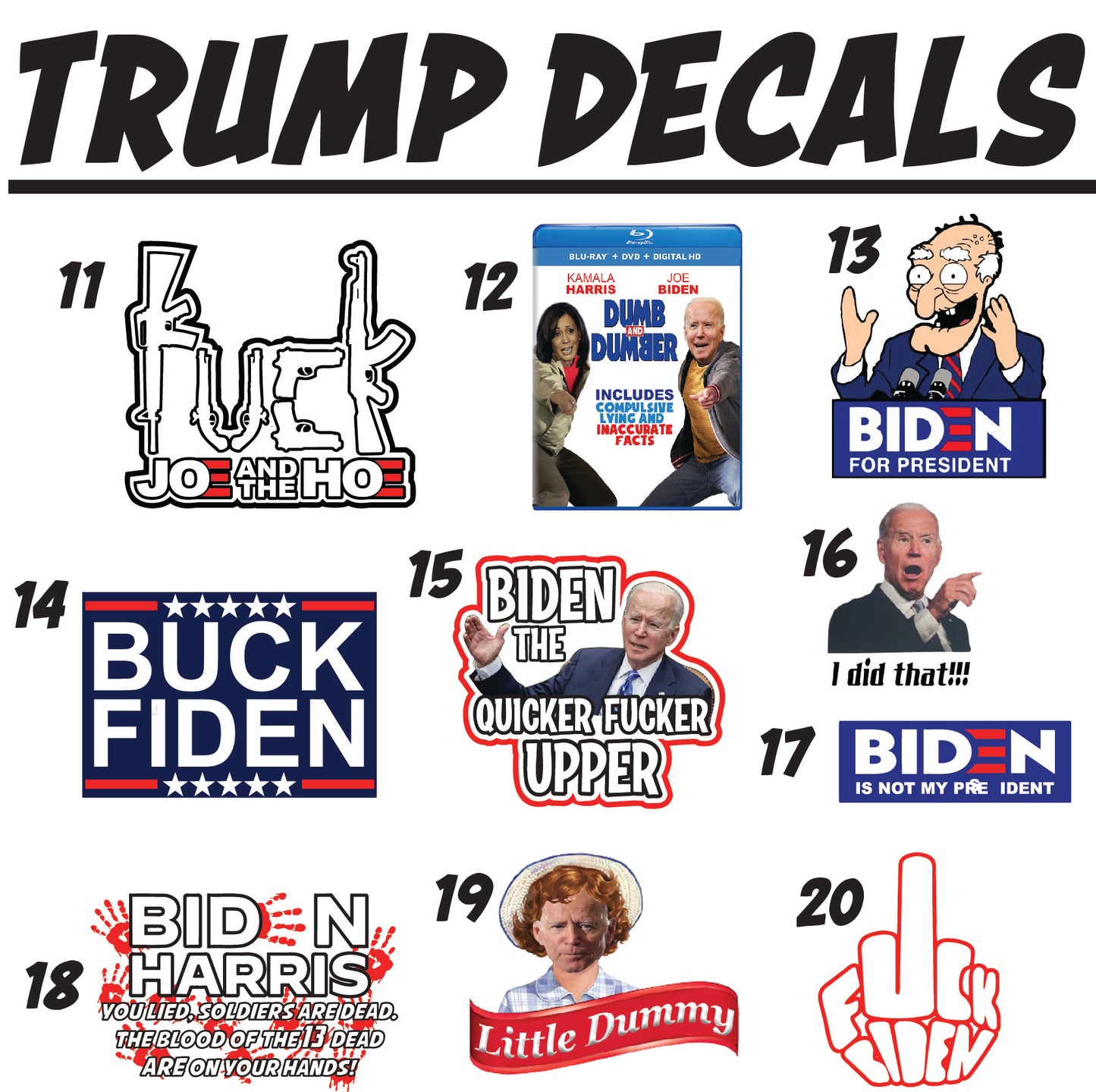 TRUMP DECALS 5"